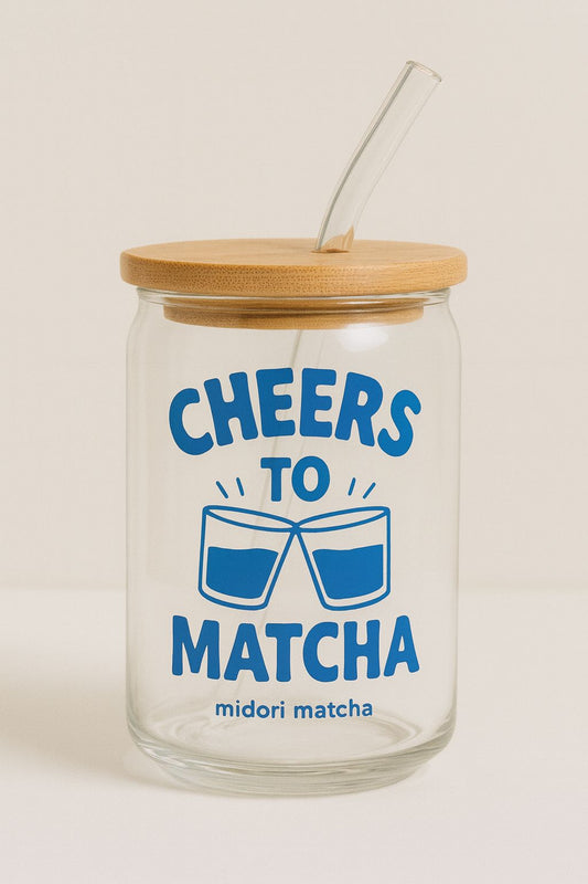 Vaso de Vidrio “Cheers to Matcha”