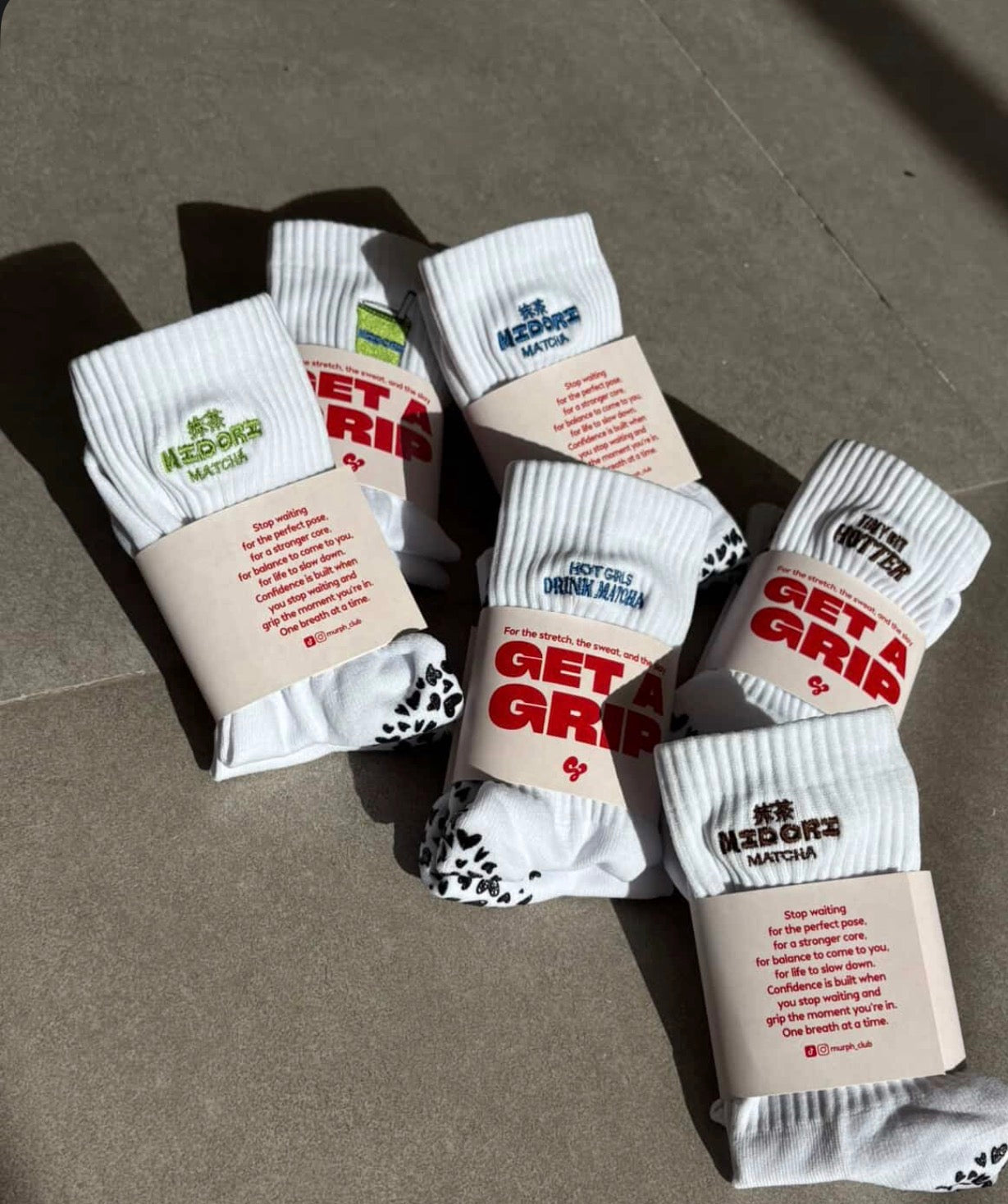 Calcetas para pilates de Midori Matcha - Edicion especial